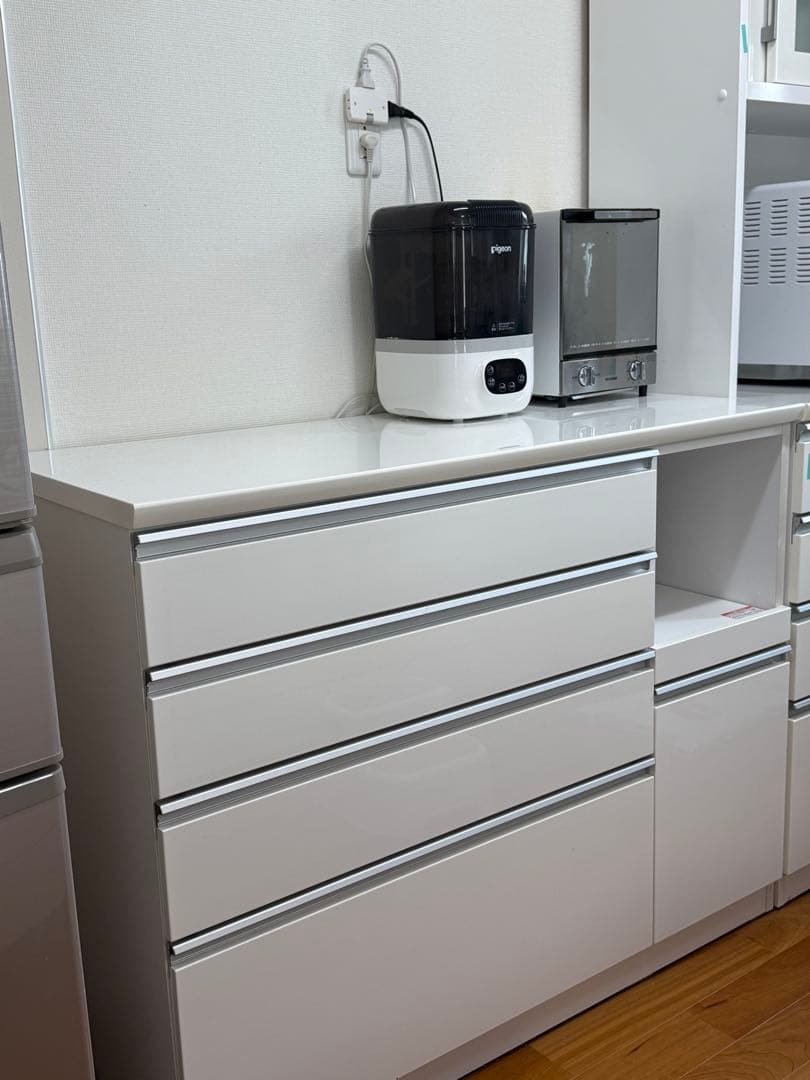 【美品】ニトリ　キッチンカウンター　ソフトクローズ付