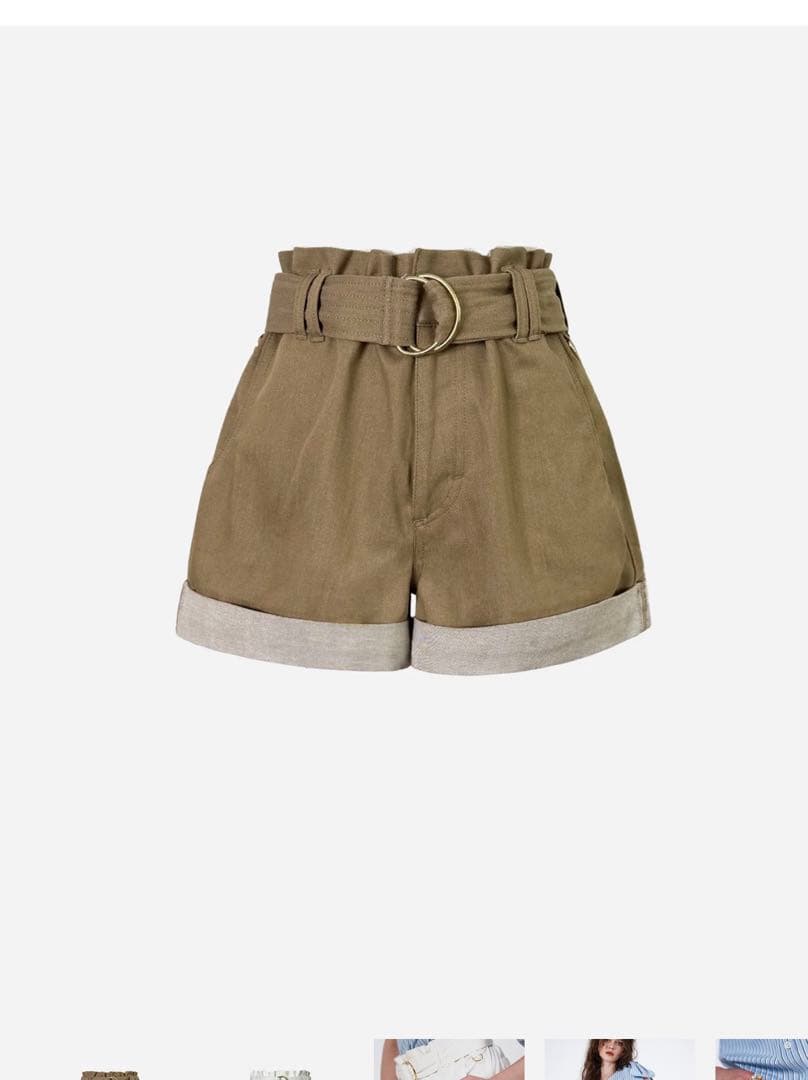 シェリエ　waist mark denim like short pants