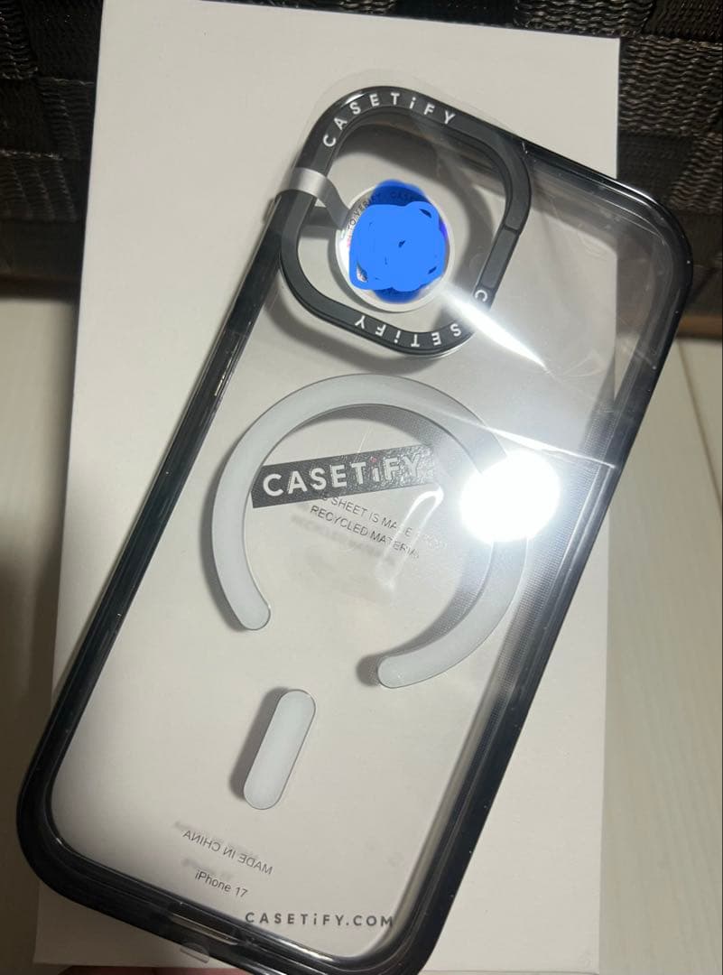 CASETiFY インパクトリングスタンド iPhone 17 クリアブラック