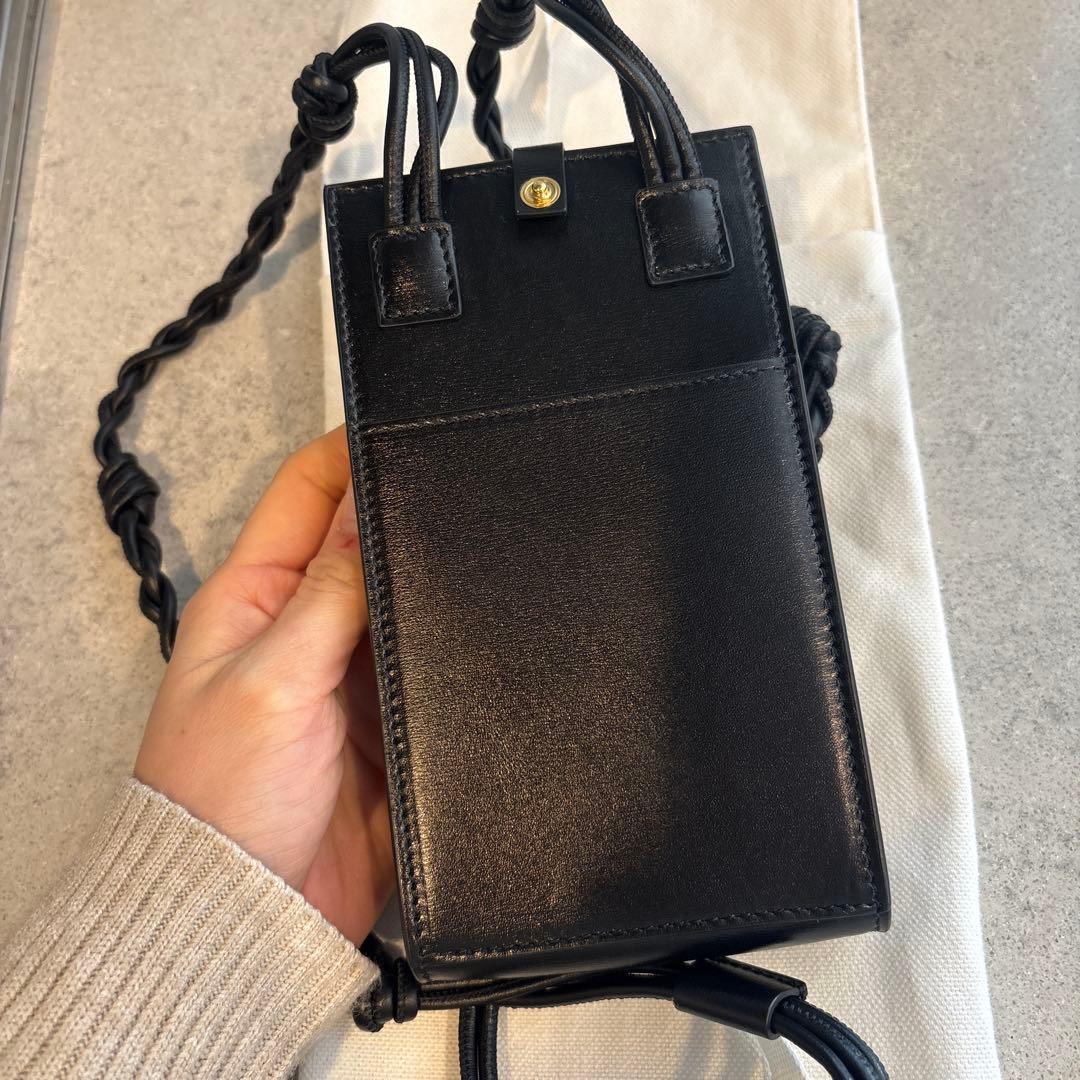 JIL SANDER ブラックショルダーバッグ