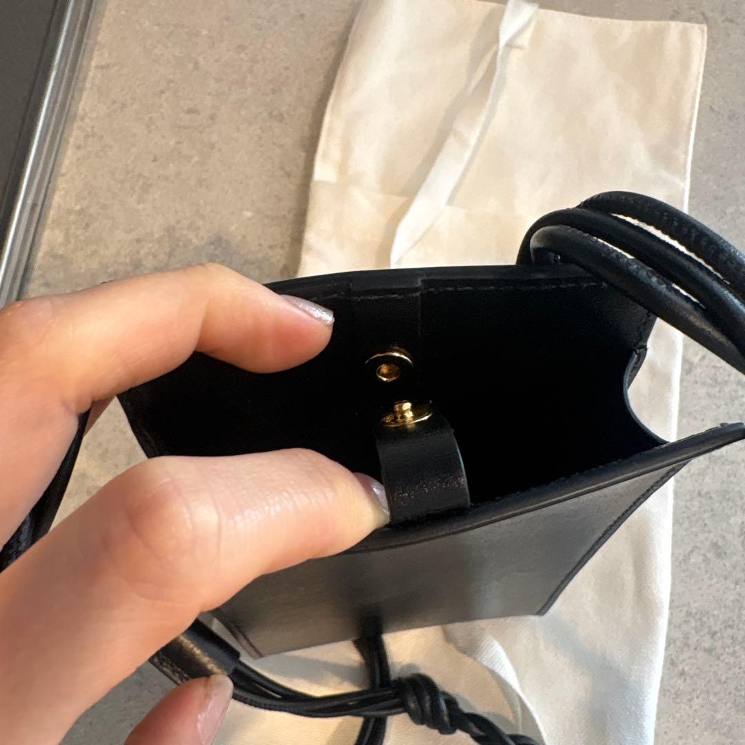 JIL SANDER ブラックショルダーバッグ