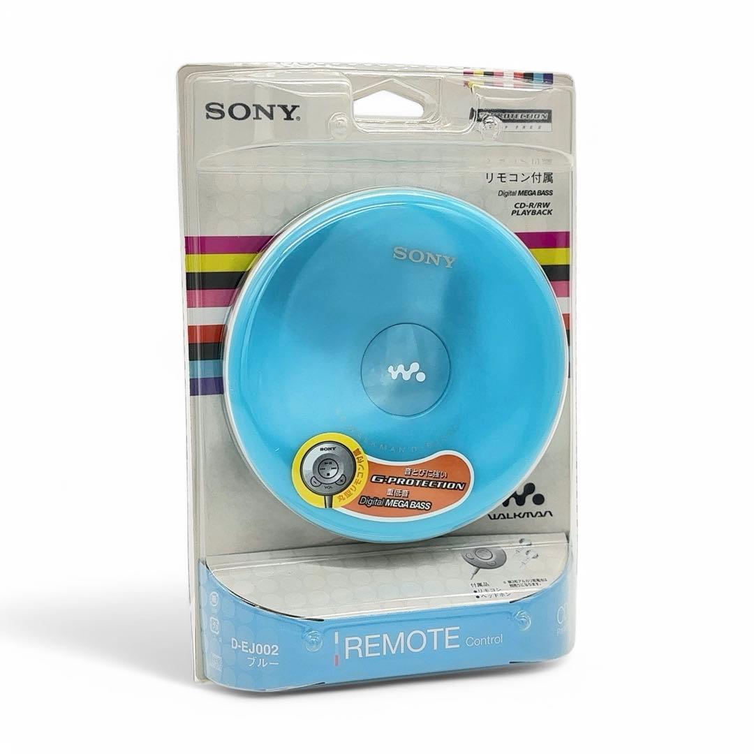 未使用 SONY ソニー ポータブルCDプレーヤー D-EJ002 ブルー