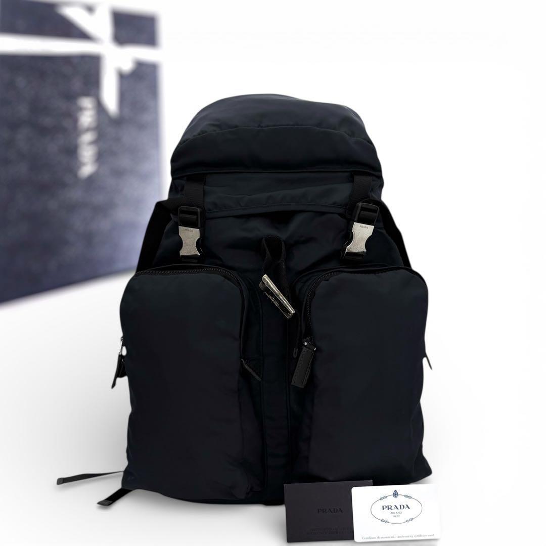 [未使用級] プラダ　リュックサック　バックパック　テスート　ナイロン　メンズ