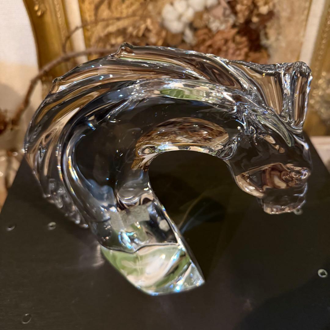 DAUM 馬 クリスタル ドーム フランス ビンテージ ガラス FRANCE