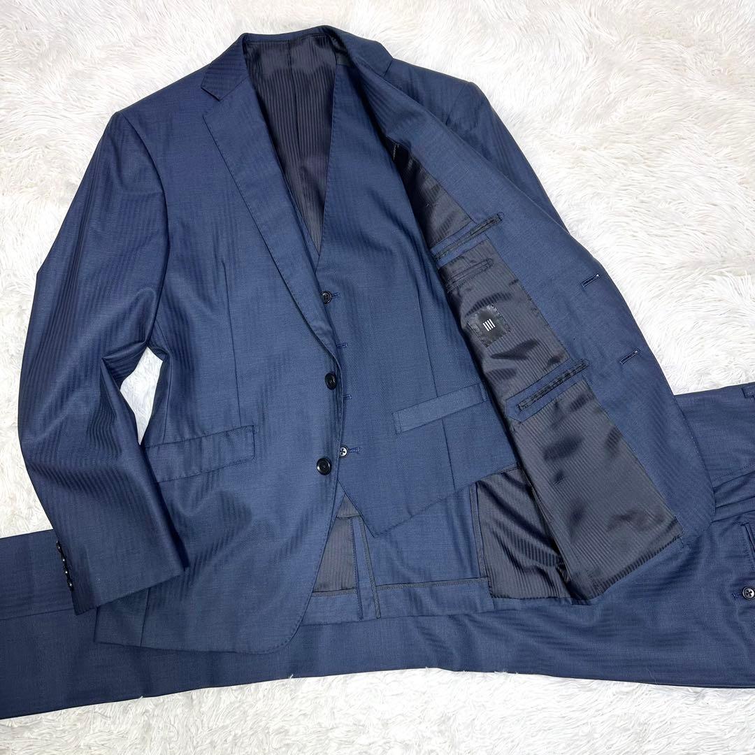 【3ピース✨】スーツセレクト ビジネススーツ セットアップ 紺 A5 フォーマル