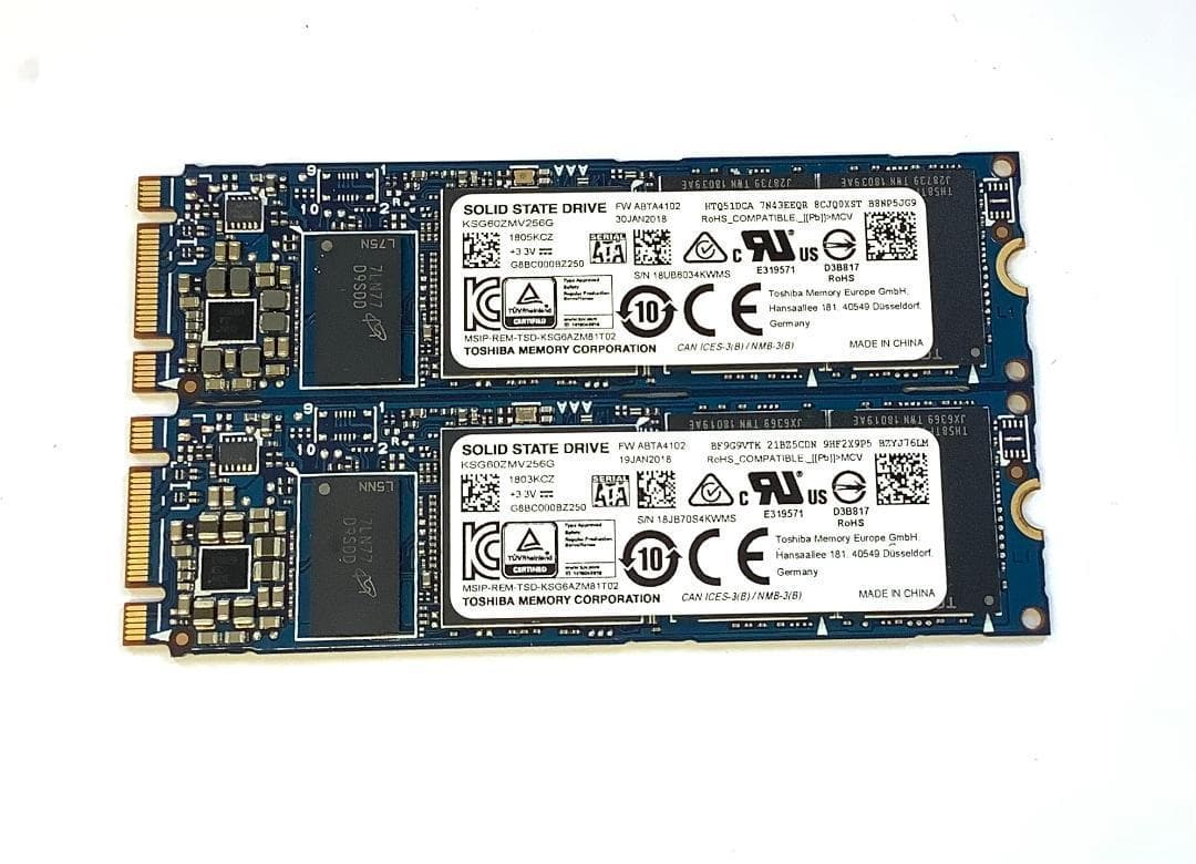 ②-W750-TOSHIBA SATA M.2 256GB SSD 2点