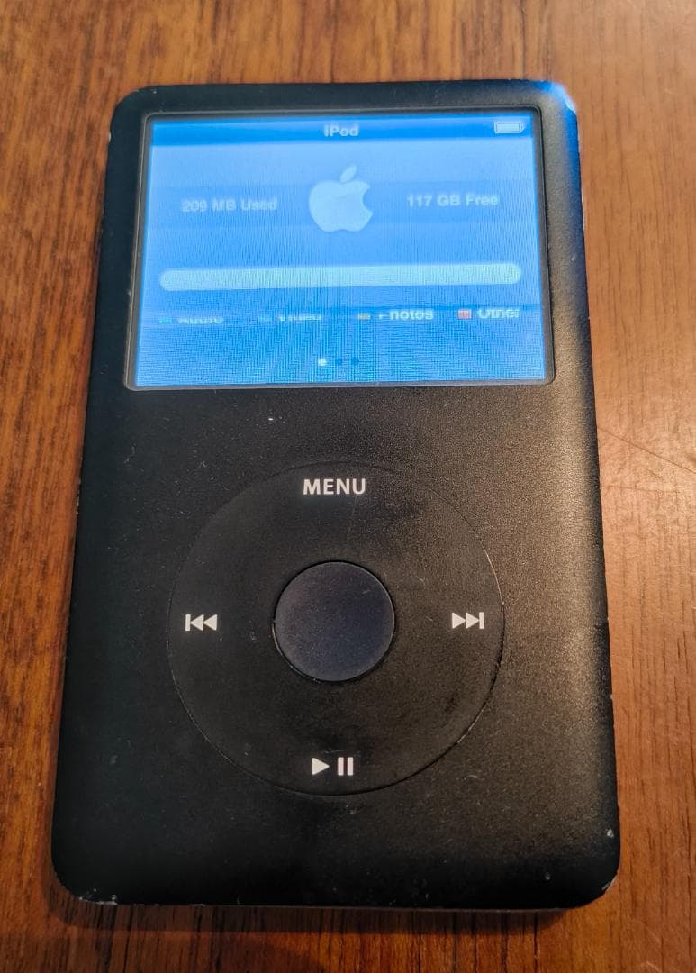 ipod classic 128GB HDD＆バッテリー交換液晶不良dock付き