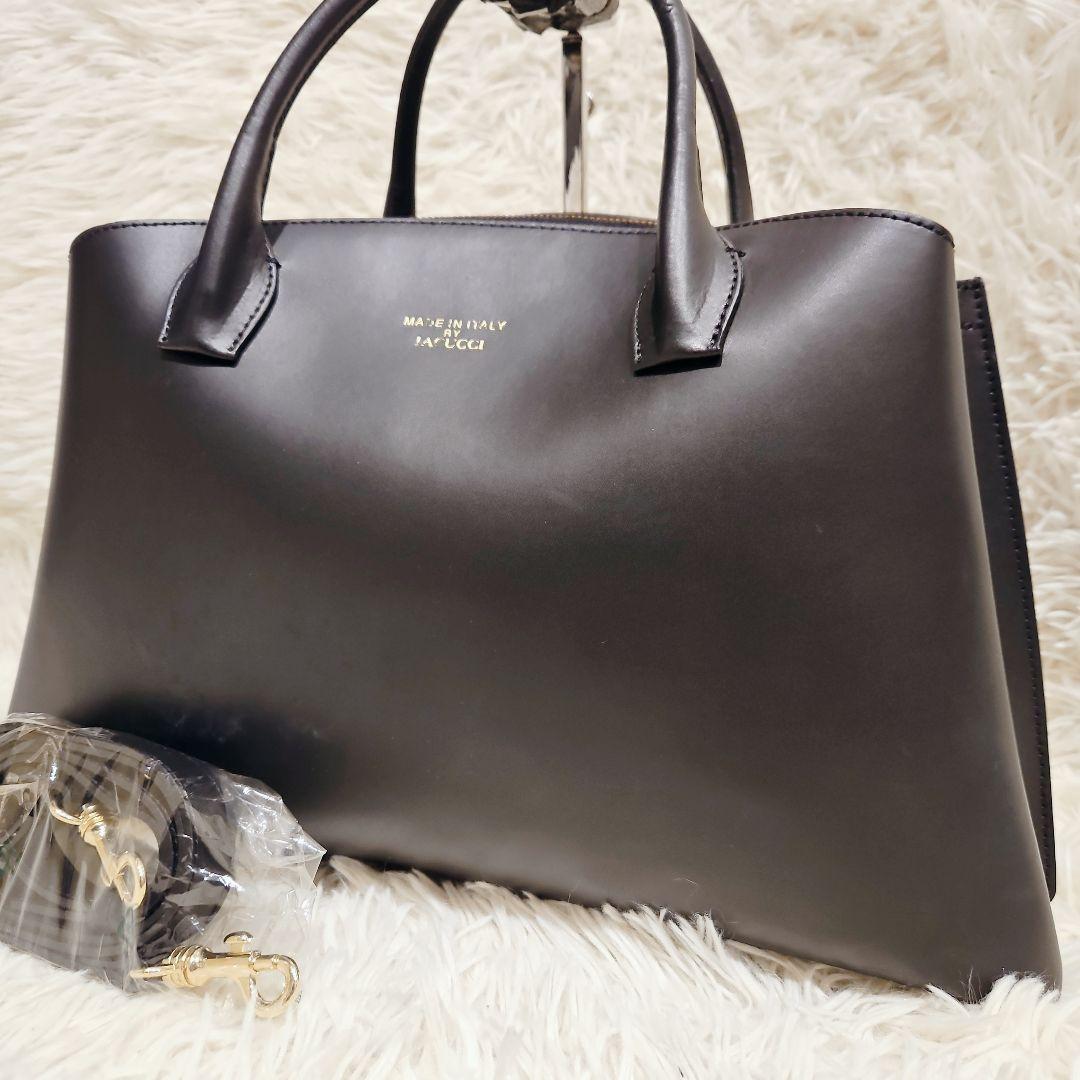 美品 イアクッチ 2way ハンドバッグ ショルダーバッグ ブラック ベラール