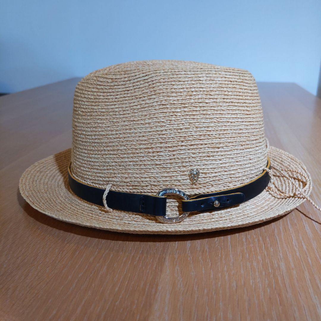 ヘレンカミンスキー　ラファイア　ベージュ ストローハット フェドーラスタイル