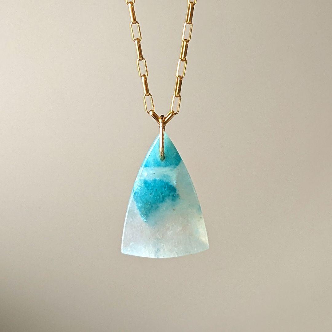 ♢N♢訳あり♢K18 アマゾナイト インクォーツ 7.45ct チャーム