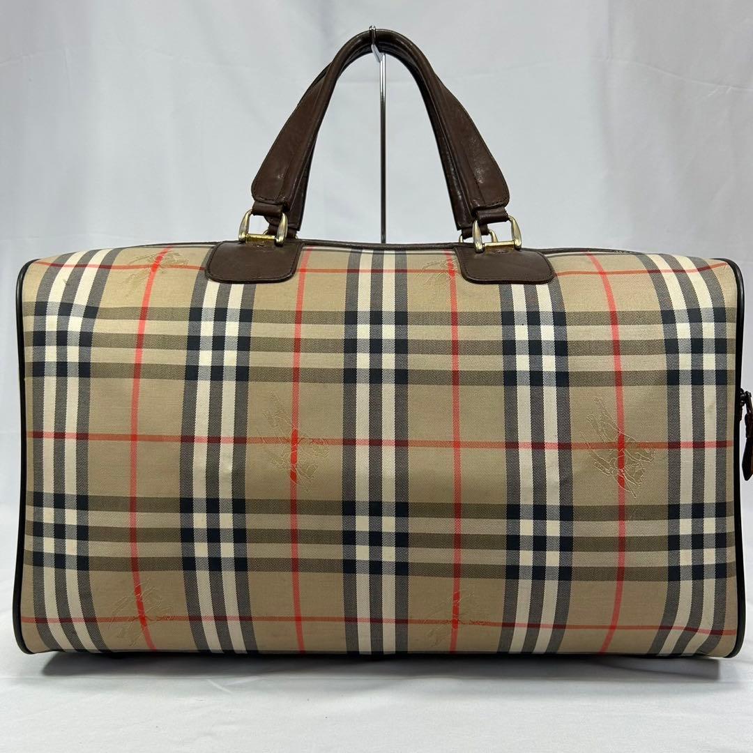 【極美品/鍵付】バーバリーズ ボストンバッグ 旅行バッグ ノバチェック 手提げ