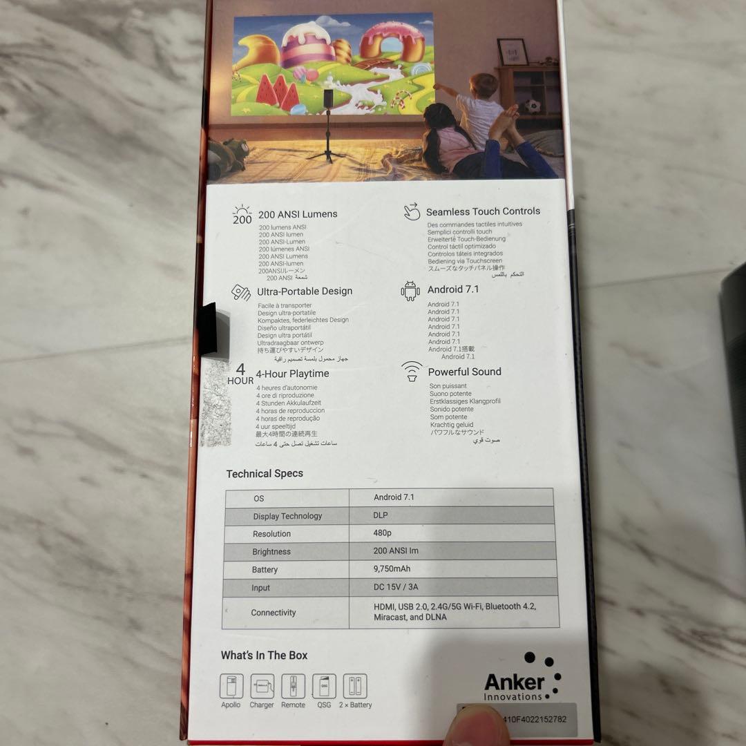 目立つ汚れ無し【NEBULA】 プロジェクター Nebula Apollo