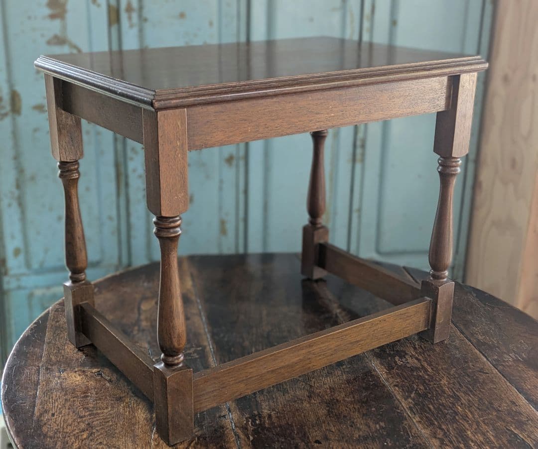 昭和レトロ　アンティーク　天然木　 木製 サイドテーブル ローテーブル 飾り台