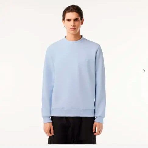 LACOSTE ネームジャカードモックネックスウェット S ライトブルー 新品