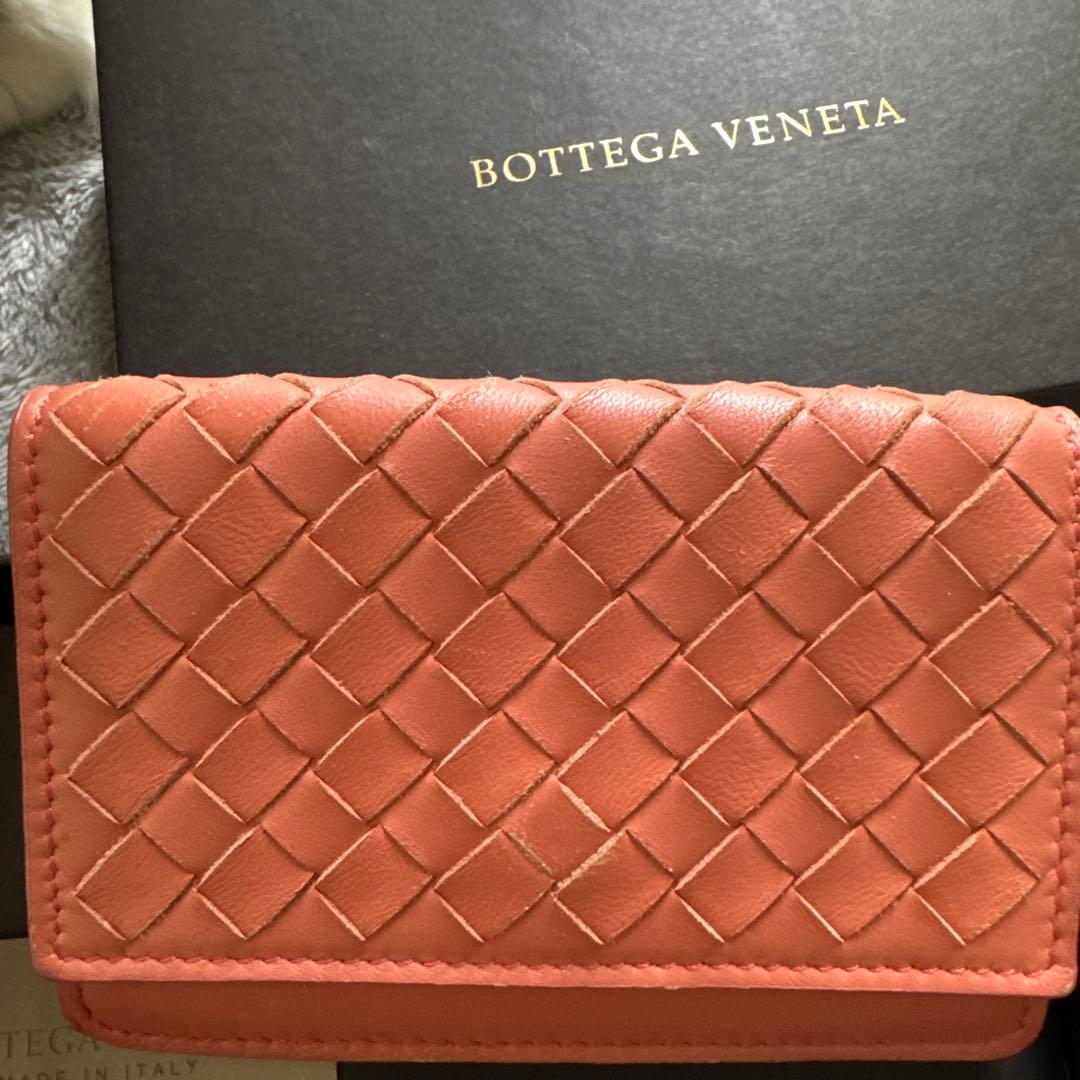 Bottega Veneta ピンク レザー 名刺入れ