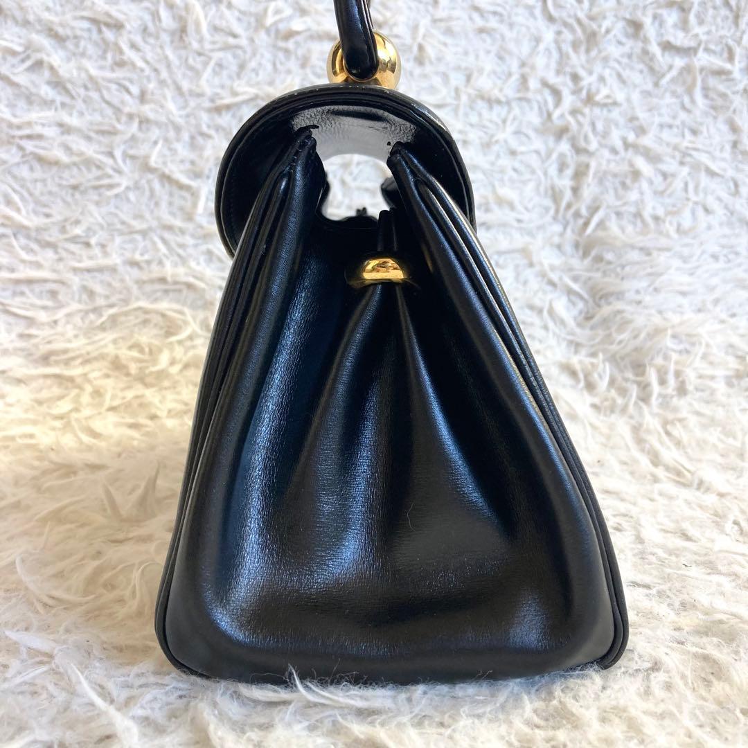 皇室御用達 濱野皮革工藝 HAMANO ハンドバッグ フォーマル 本革 冠婚葬祭