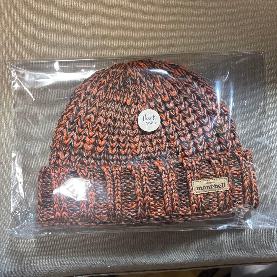 mont-bell ニット帽 S/Mオレンジ系