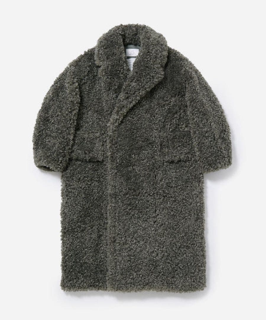 ジャケット・アウター hyke faux shearling double breasted coat