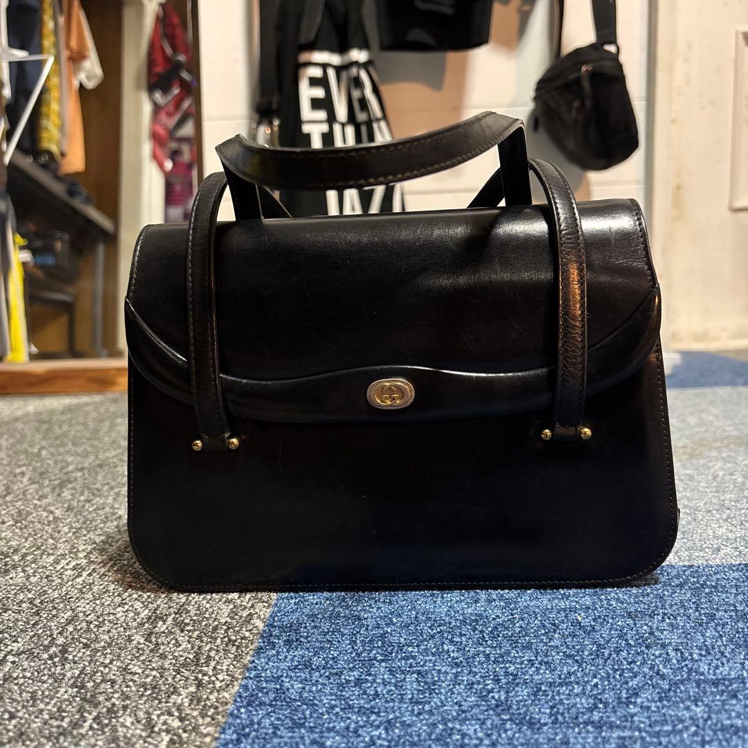 オールドグッチ　レザーハンドバッグ