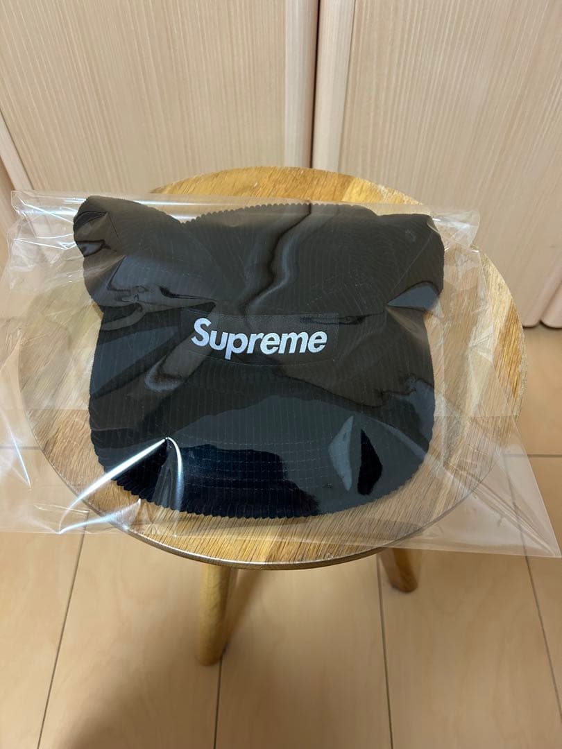 帽子 Supreme Corduroy Camp Cap black 24FW