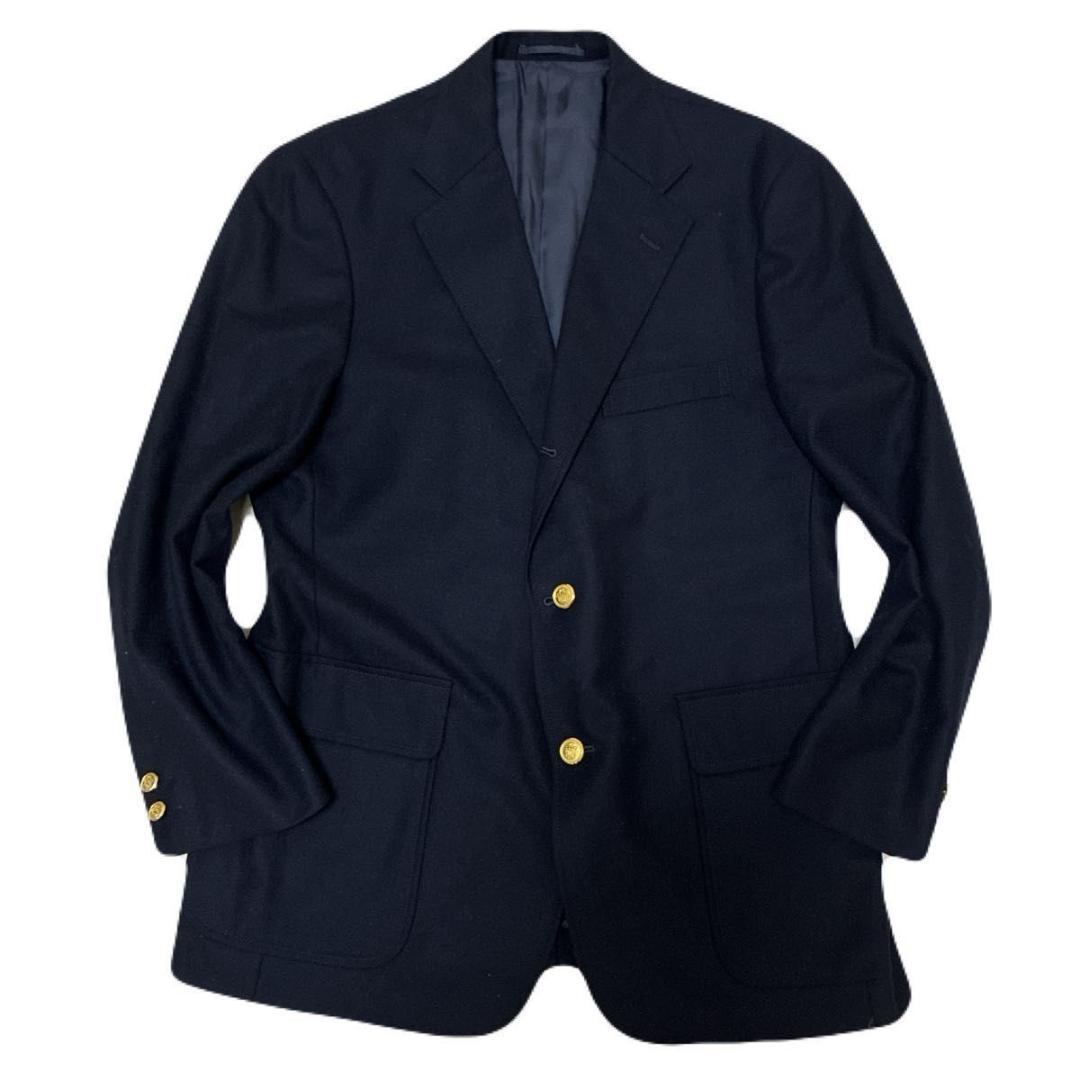 ジュンちゃん　ジェイプレス 紺ブレ 金ボタン 段返り ウール AB7