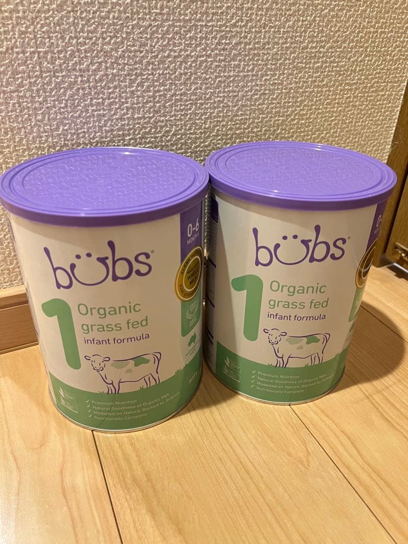 即日発送　bubs バブズ オーガニック ミルク　ステップ1 ウシ　2缶セット