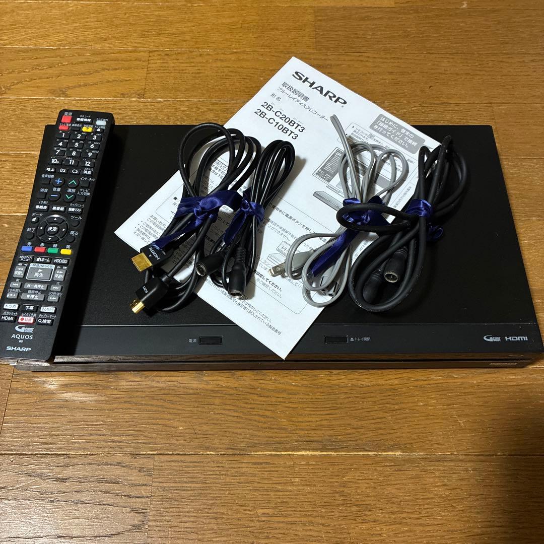 SHARP 2B-C20BT3 ブルーレイレコーダー 本体