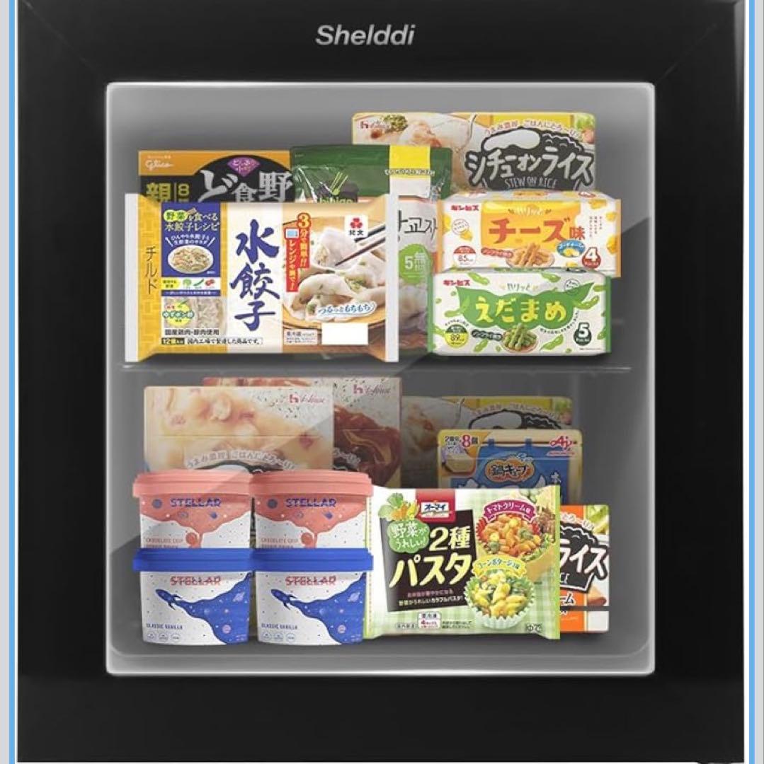 【中身が見える】Shelddi ミニ冷凍庫 小型 家庭用 35L