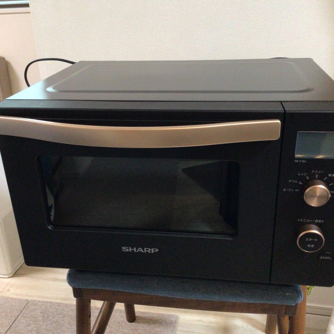 【美品】シャープ オーブンレンジ RE-F18A 26L 黒✖️ゴールド