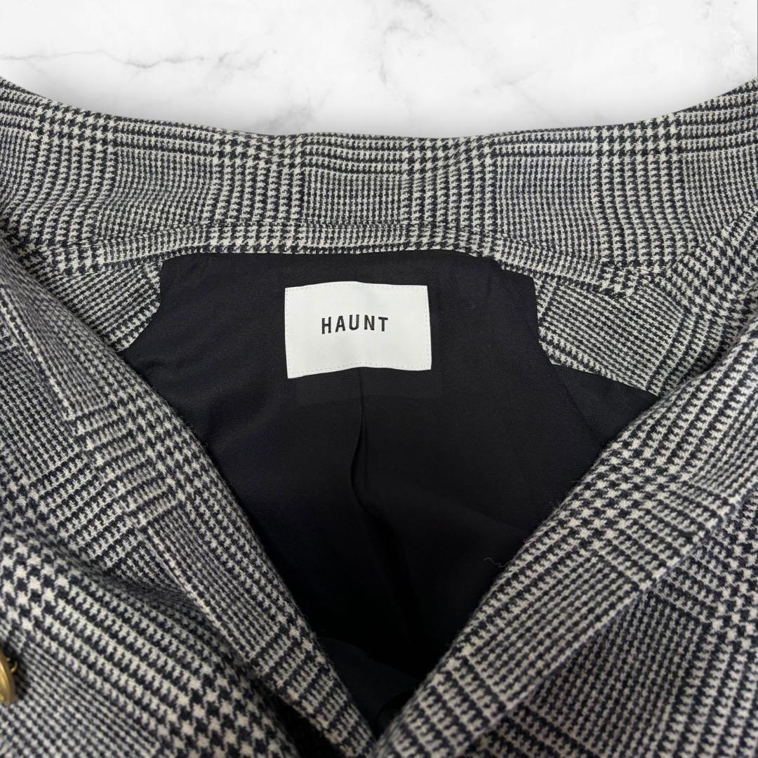 美品✨　ハウント 金ボタン ダブルブレスト ジャケット グレンチェック