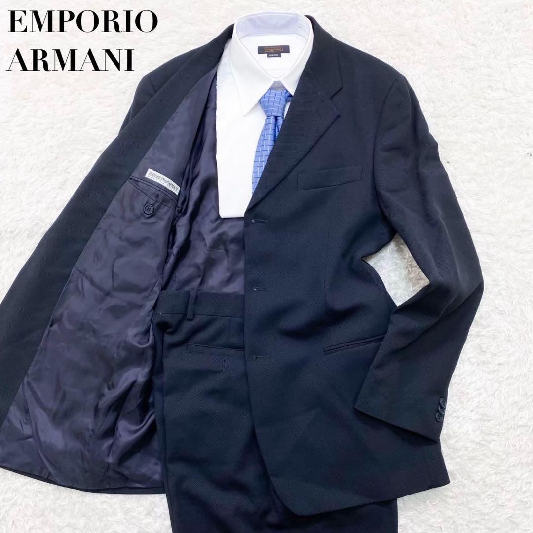 エンポリオアルマーニ スーツ セットアップ シングル ネイビー 3B ウール M