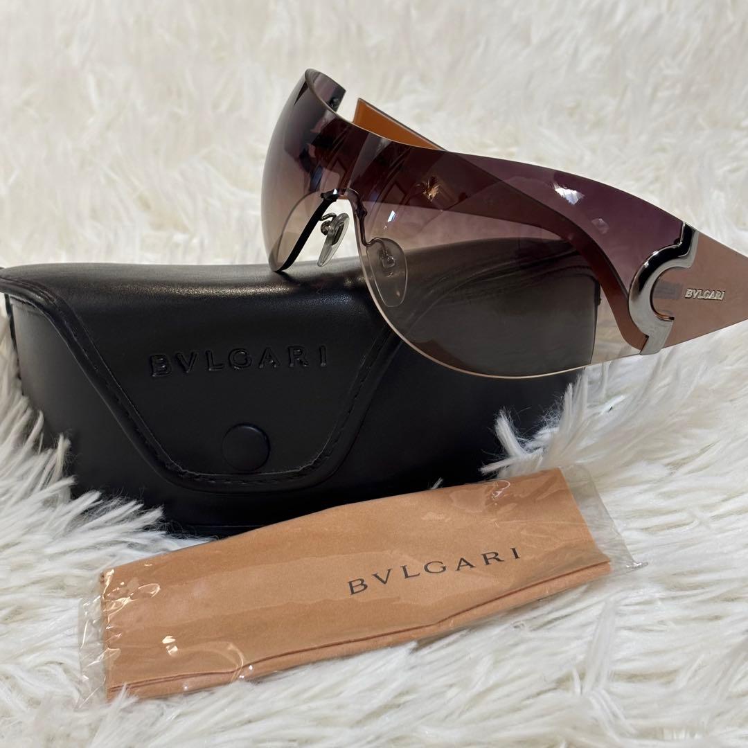 極美品 希少✨BVLGARIブルガリ サングラス リムレス グラデーション
