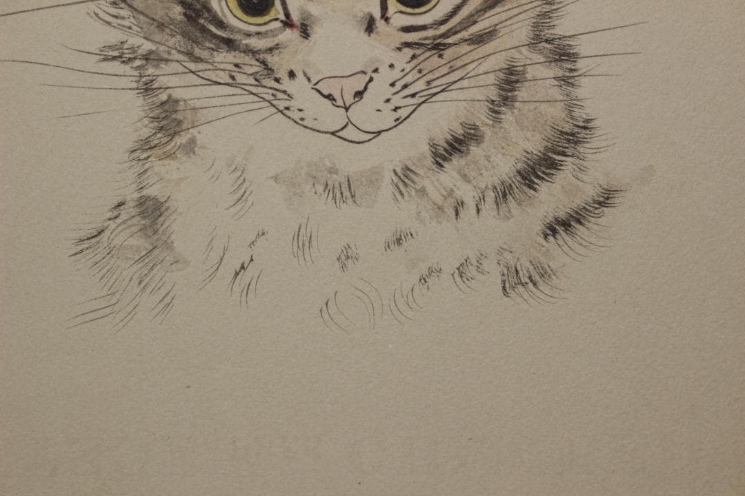 藤田嗣治 エスタンプリトグラフ「猫」 150部限定 17/150