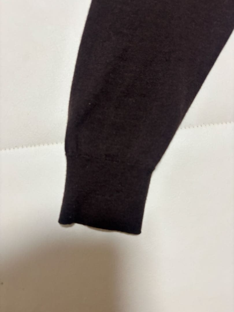 【イタリア製】ドルモア メリノウール クルーネックニット 薄手 ブラウ