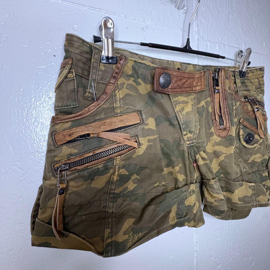 迷彩柄ショートパンツ Y2K ROCK 平成　ギャル