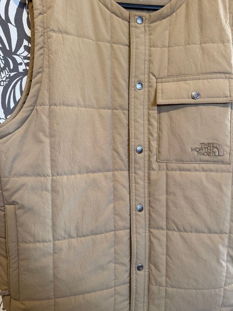 THE NORTH FACE ベージュ キルティングベスト