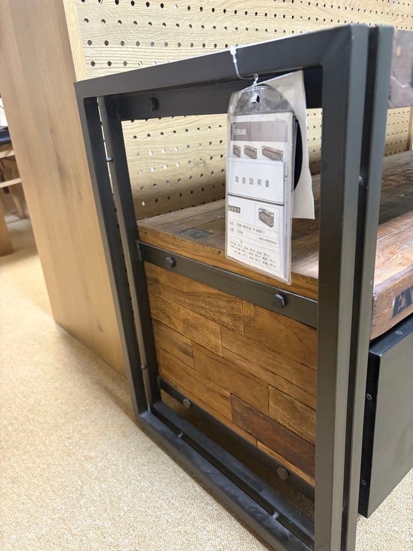 d-Bodhiインダストリアル アイアン 無垢材 TVボード テレビ台