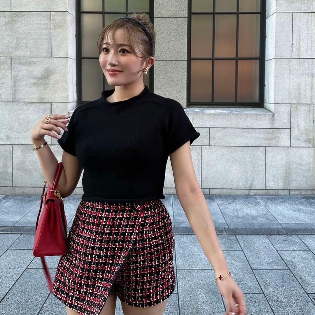 シェリエ　sheller ツイードミニスカート