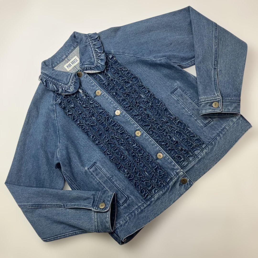 【試着のみ】ピンクハウス ピコルリル使い デニムジャケット/2023年