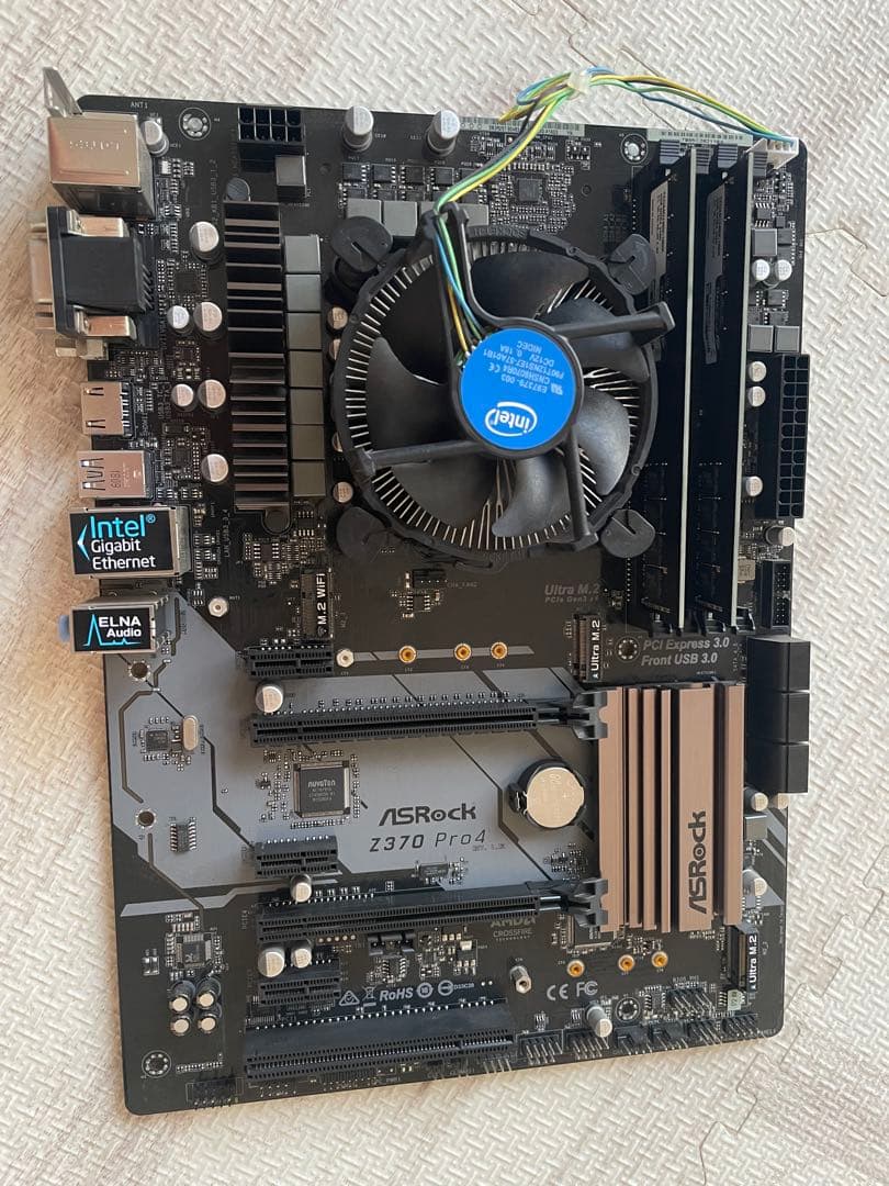 I3+8100 とASRock Z370 Pro4 ram8g