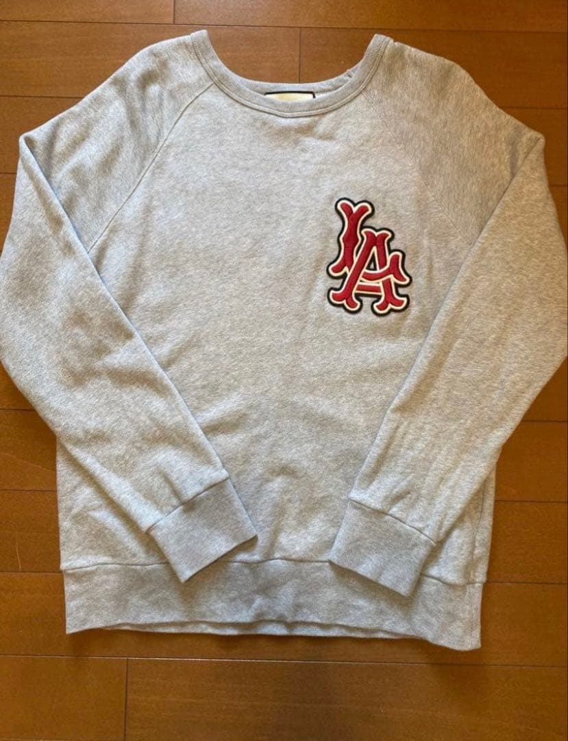 GUCCI LAロゴ刺繍 グレー スウェット