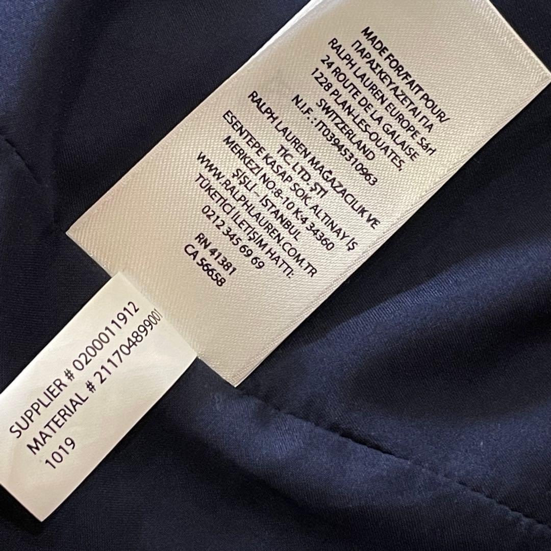 ポロラルフローレン　紺ブレ　金ボタン　刺繍　ネイビー　肩パッドあり　Mサイズ