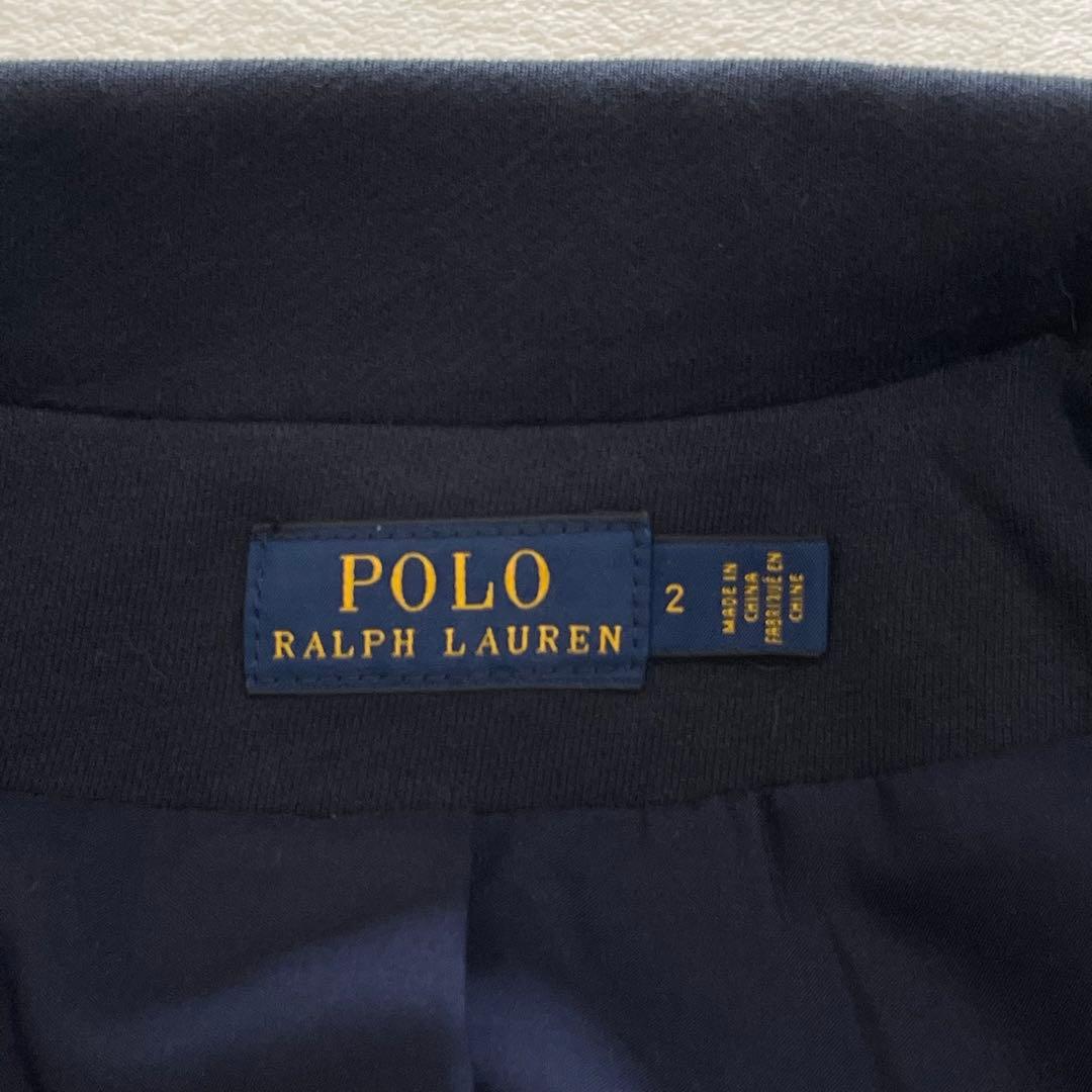 ポロラルフローレン　紺ブレ　金ボタン　刺繍　ネイビー　肩パッドあり　Mサイズ