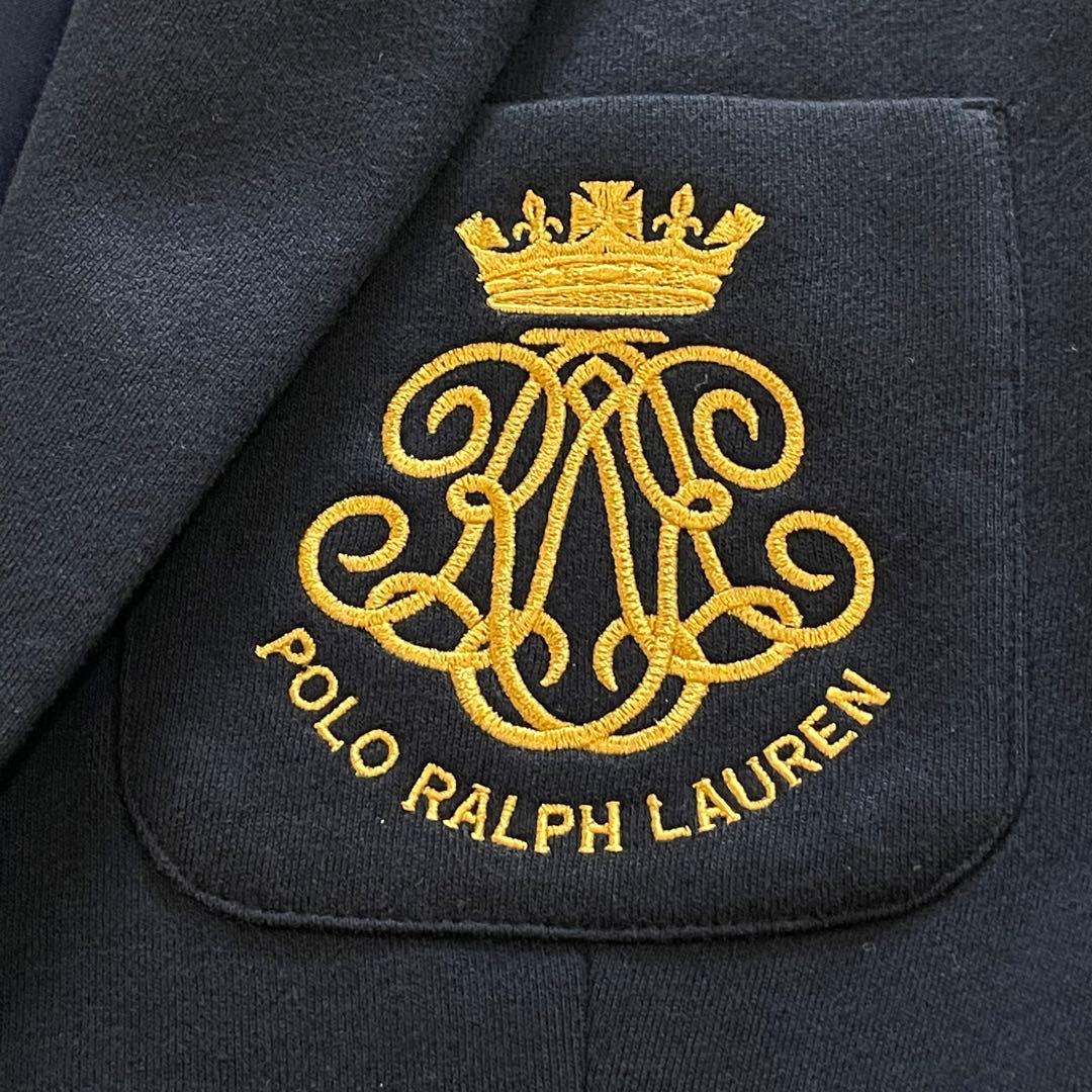 ポロラルフローレン　紺ブレ　金ボタン　刺繍　ネイビー　肩パッドあり　Mサイズ