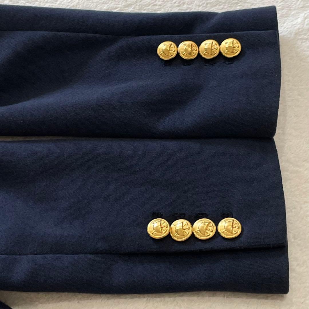 ポロラルフローレン　紺ブレ　金ボタン　刺繍　ネイビー　肩パッドあり　Mサイズ
