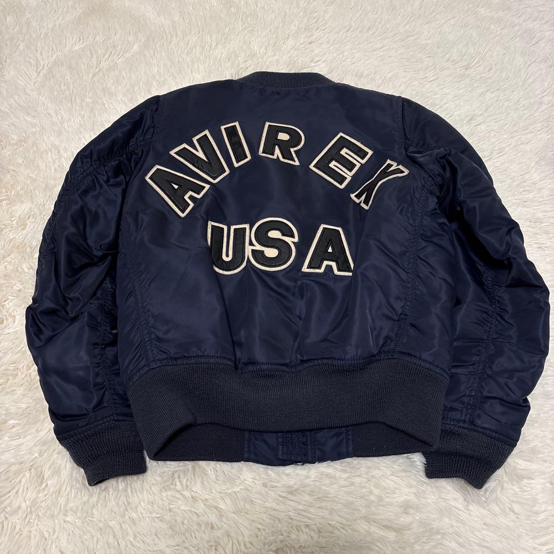 ▪️AVIREX 6252039 フライトジャケット　ブルゾン　MA-1 刺繍