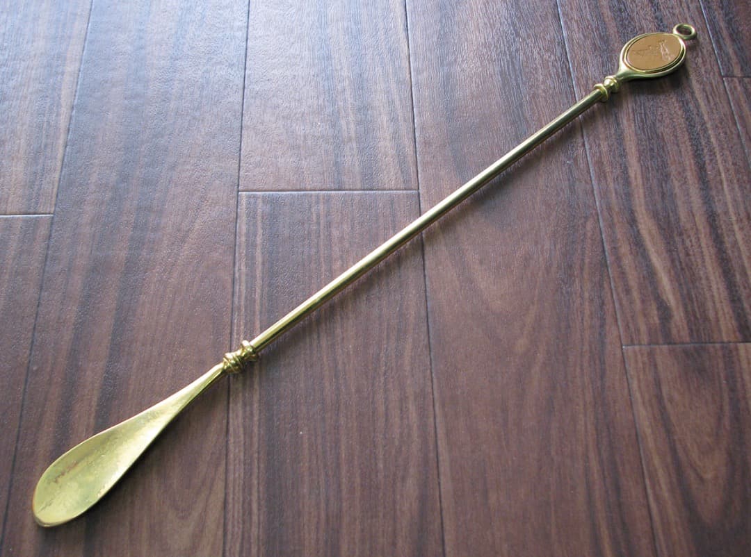 【デッドストック】吉田三郎商店真鍮ロング靴べら♪シューホーンソリッドブラス148