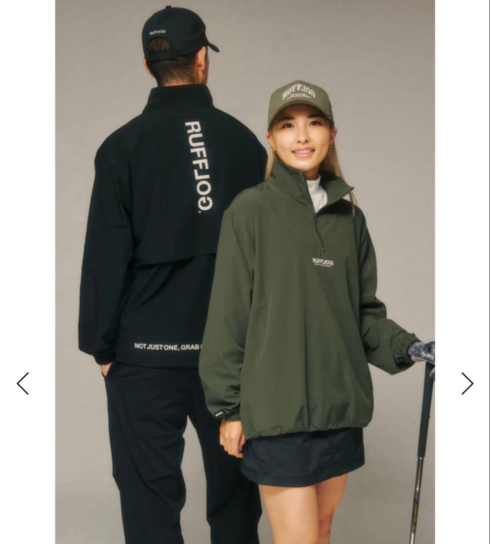 RUFFLOG カーキ ハーフジップ ピステ