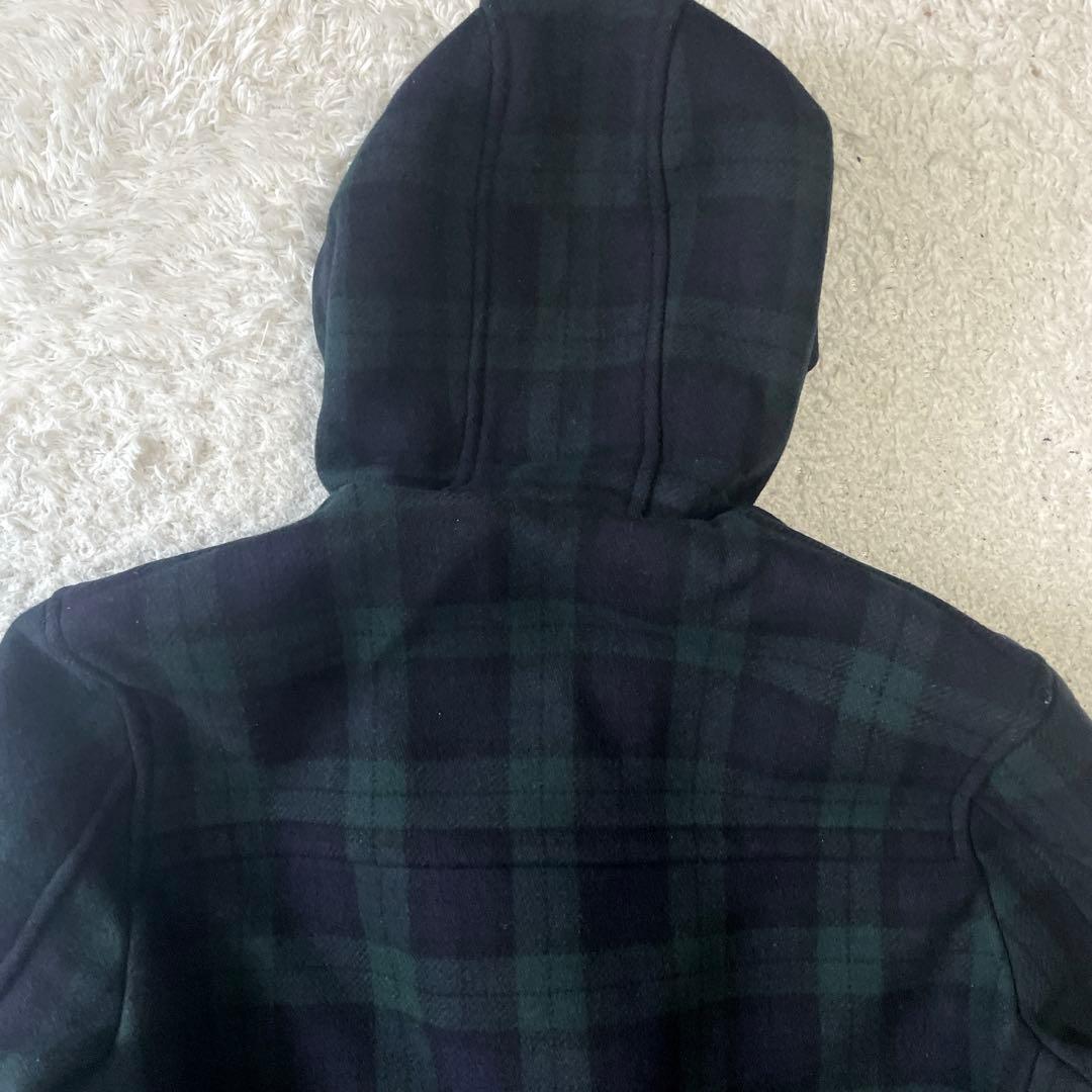 美品VAN JACKET メンズ　ロングダッフルコート　チェック　グリーンLL