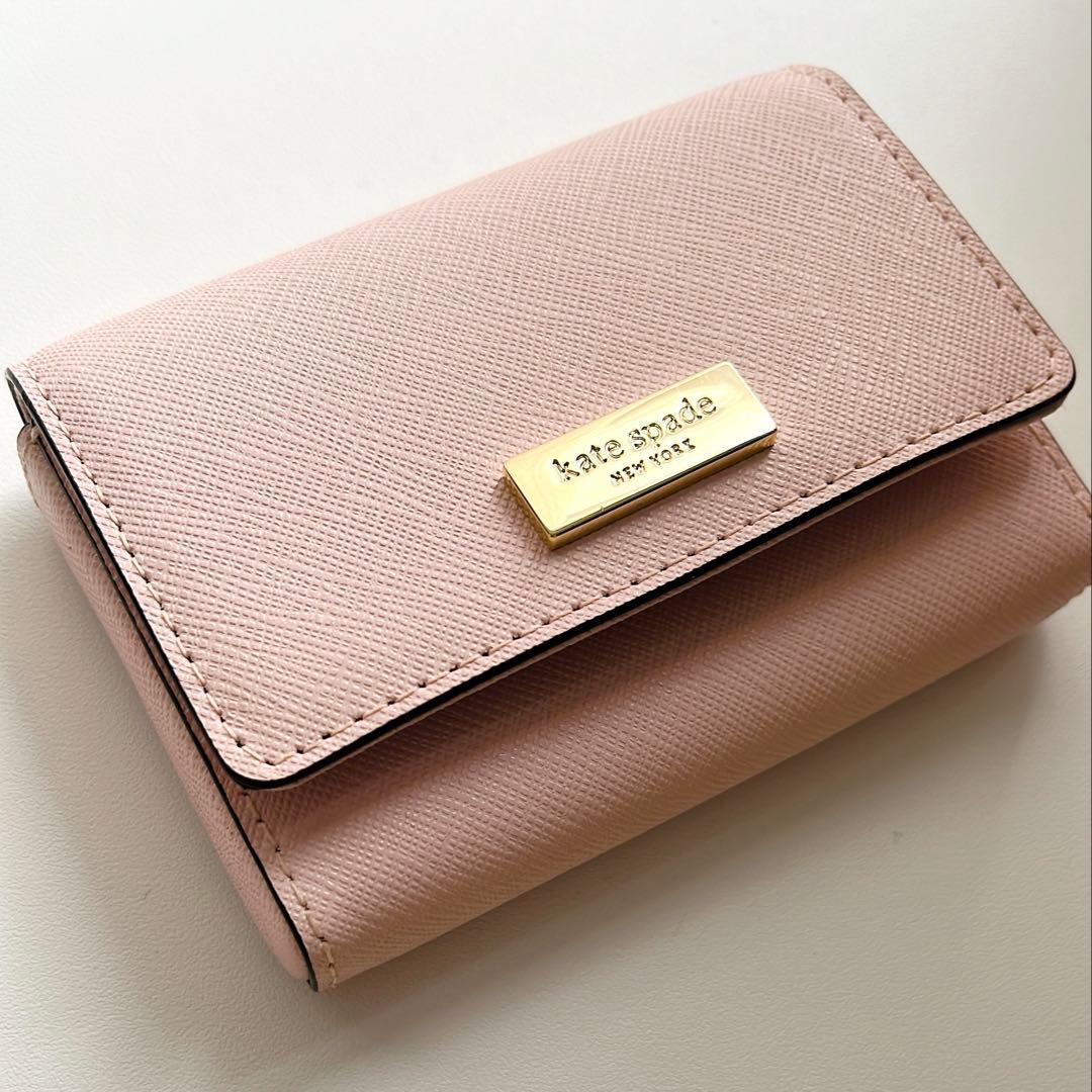 【未使用美品】ケイトスペード　カードケース　ホワイトピンク
